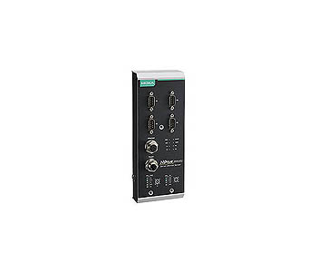 NPort 5450AI-M12-CT-T - 4-port 3 in 1 Device Server w/ M12 Connector (Ethernet, power input), -40 to 70  Degree C, Conformal Coa by MOXA